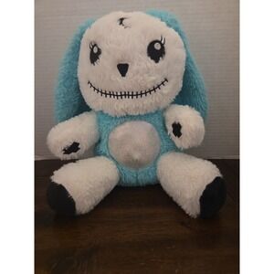 Ploofs RMS International Cute Spooky Goth Plush Voo Doo Bunny Rabbit Blue White